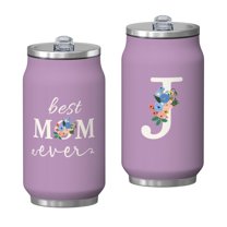 12 Oz Purple Coffee Travel Mug for Mom with Lid, Double Wall Vacuum Reusable Stainless Steel Water Bottle Leak Proof Insulated Hot Cold Coffee Cup Gift for Mothers Day(1pcs)