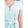 thumbnail image 4 of Vestido Midi Escote V Roman Fashion Juvenil Verde Claro 288, 4 of 5