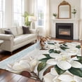 thumbnail image 2 of White Magnolia Area Rugs 6'x9', Small Throw Rugs for Kitchen Dining room, Spring Floral Blossom Flowers Plants Light Blue Indoor Outdoor Rug Non-Slip Low Pile Carpet Runner Reversible Floor Mats, 2 of 8