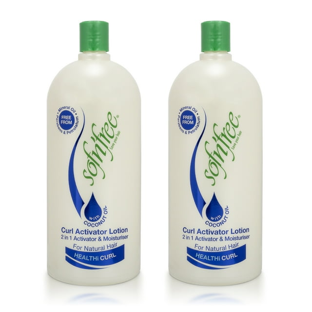 Sofn'Free Moisturizer & Curl Activator for Natural Hair, Soft Curls, and Waves 33.8 fl oz / 1000ml (2 pack)