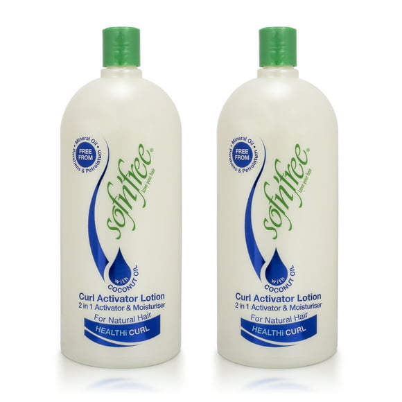 Sofn'Free Moisturizer & Curl Activator for Natural Hair, Soft Curls, and Waves 33.8 fl oz / 1000ml (2 pack)
