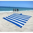 thumbnail image 1 of Just Relax Parachute Nylon Multipurpose Travel Sheet, Blue-White, 7x7 Feet, 1 of 5
