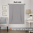 thumbnail image 5 of Turquoize Blackout Tie Up Shades Kitchen Curtains Thermal Insulated for Bedroom, Rod Pocket 2 Panels(42" x 63",Dove Gray), 5 of 5