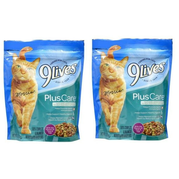 CGT 9Lives Dry Cat Food Plus Care Tasty 100 Complete & Balanced