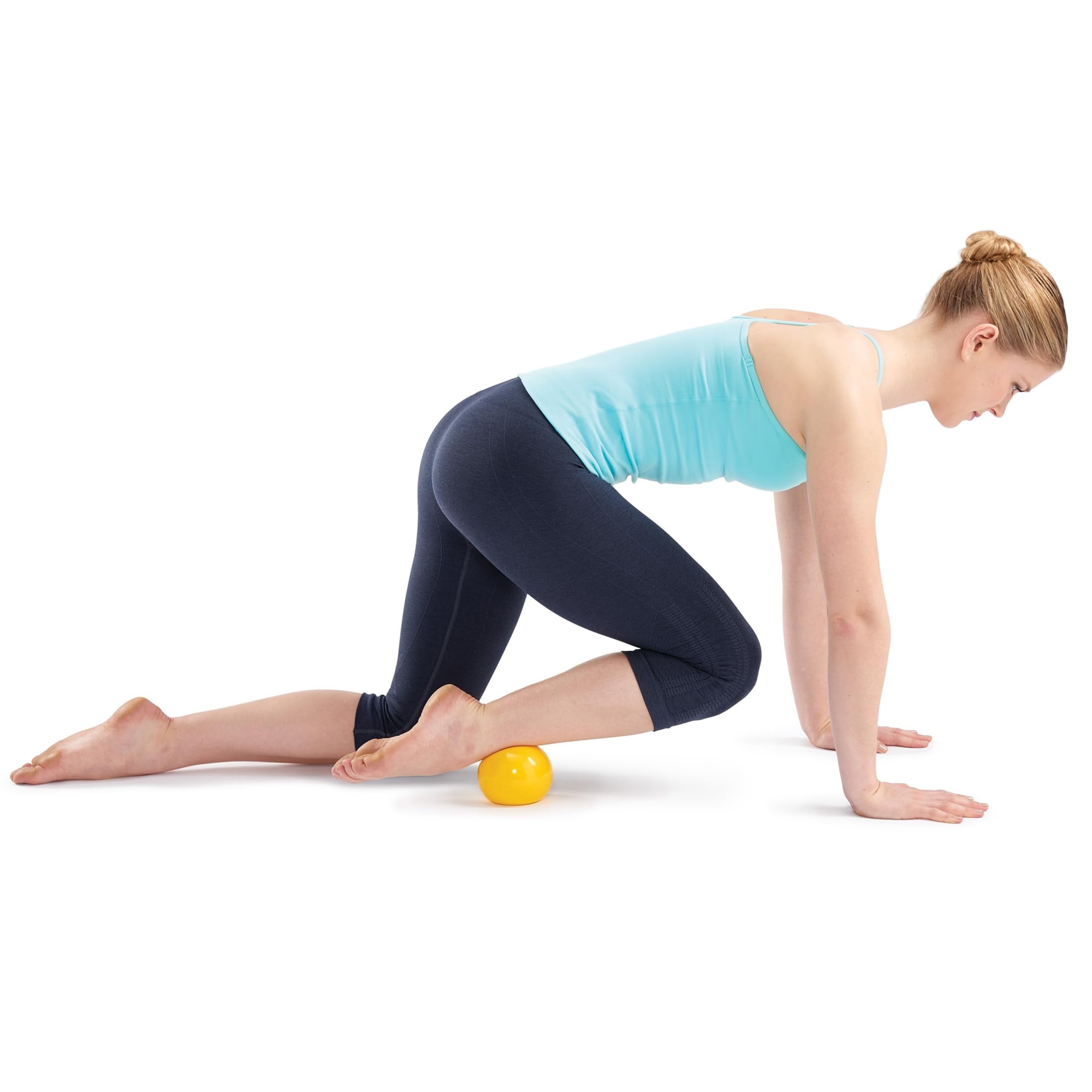 OPTP Franklin Method Fascia Ball, Yellow - Water-Filled 4" Massage Ball for Relieving Tension and Soothing Muscles - Myofascial Release Ball and Pressure Point Reliever