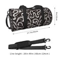 thumbnail image 4 of Xecao Hand Drawn Snake print Round Travel Duffel Bag is a foldable gym bag with an inner pocket, perfect for travel sports, 4 of 8