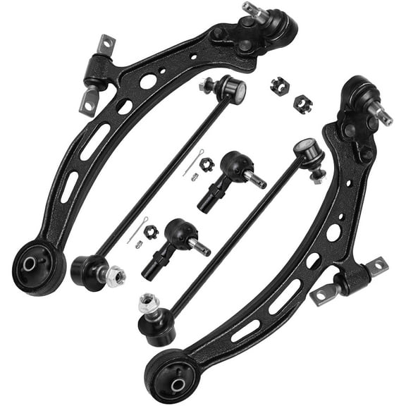 Detroit Axle - Front Lower Control Arms for 1997-2001 Toyota Camry Lexus ES300, 1999-2003 RX300, 2 Lower Control Arms, 2 Outer Tie Rods, 2 Sway Bars Replacement