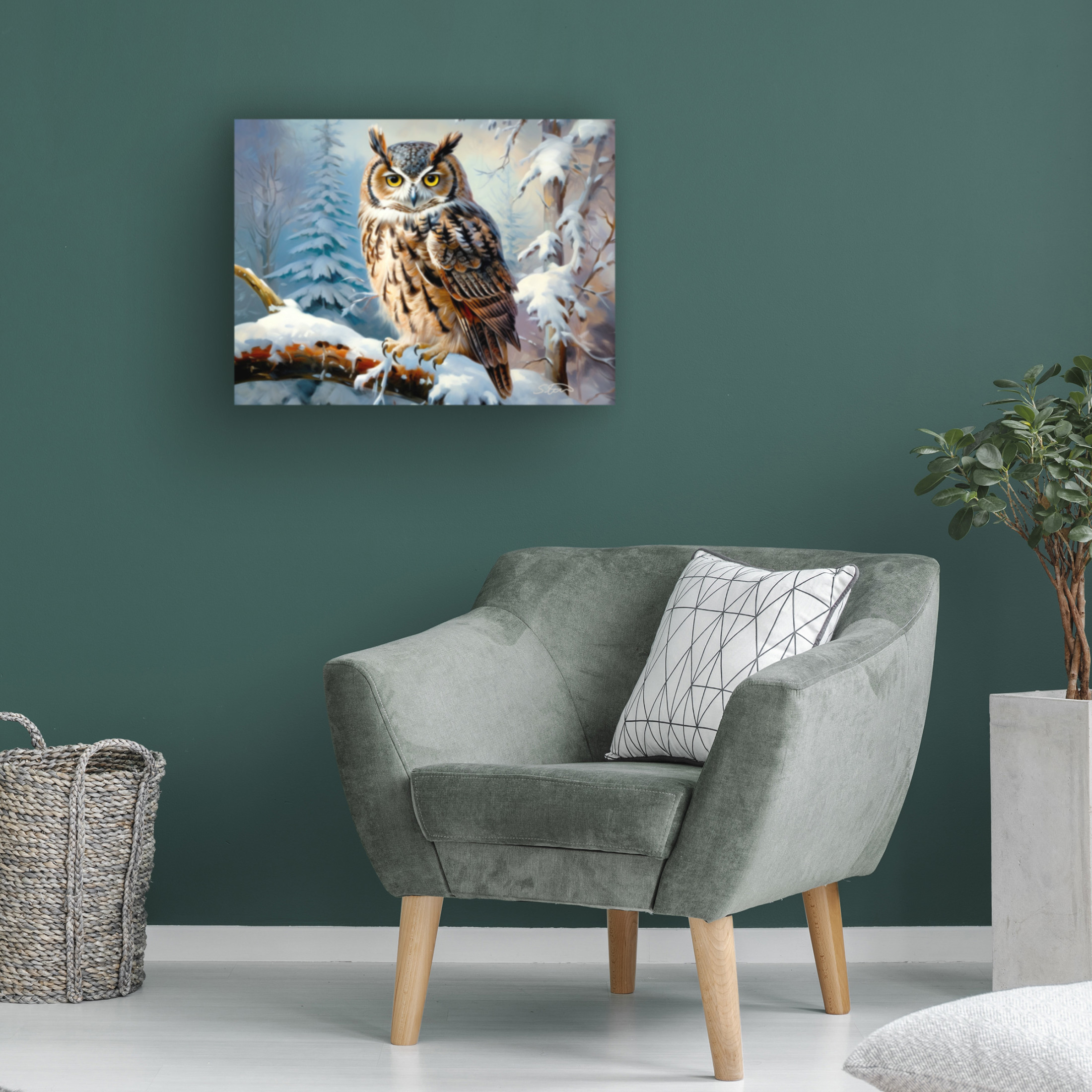 Canvas Wall Art - Stewart 'Winter Silence' Wall Art for Living Room, Bedroom, or Office Décor by Trademark Fine Art - 24 x 18 Inches