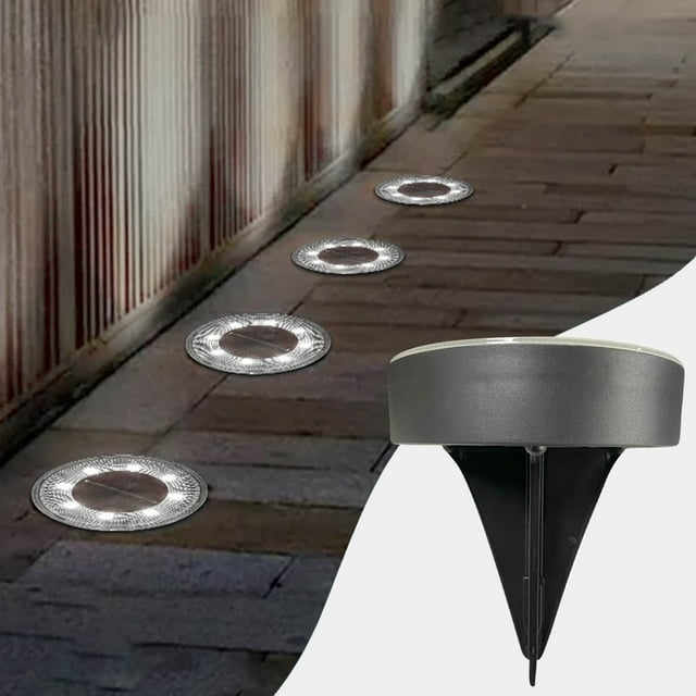 Fiudx Luces Solares para Jardín, Iluminación Mejorada para Escalones Exteriores, Ajuste Automático de Brillo, Diseño Recargable de Bajo Consumo, Iluminación para Patio, Jardín, Decoración de Exterior
