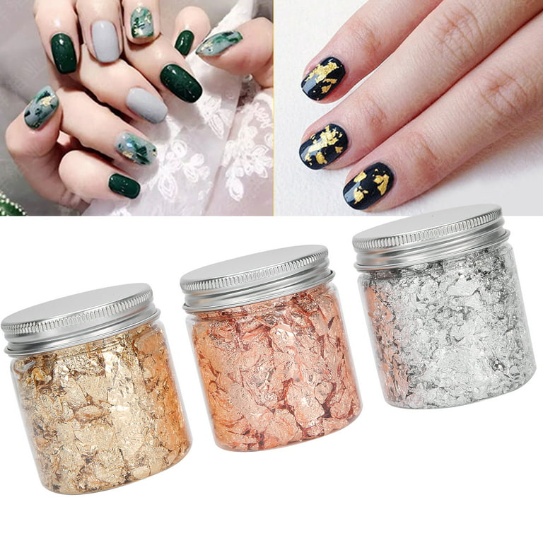Black Gold Nail Gold Leaf Glitter, Nail Gold Flakes, For Nail Art Learner  Professional Nail Specialist 