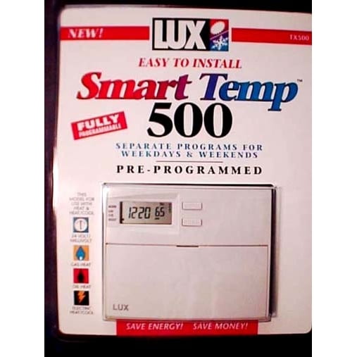 Lux TX500E Smart Temp™ Programmable Thermostat Walmart Inventory