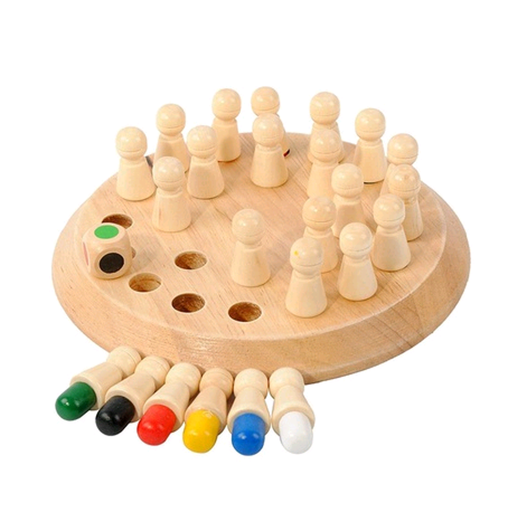 Wooden Memory Match Stick Chess Games Kids Early Educational Toy
