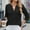 Black Tops for Women, variant on Olyvenn Women's Dressy Casual Tops 3/4 Sleeve V Neck Buttons Hollow Out Embroidered Blouses Fashion Loose Textured Shirts Beige 12-14