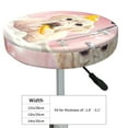 thumbnail image 4 of Balery Dog Sitting In Bathtub With Duck On Head Round Bar Stool Seat Covers Velvet Fabric Adjustable Protects from Scratches and Stains for 14-17 Inch Chair-14 inch, 4 of 7
