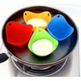thumbnail image 1 of Space-Saving Design Egg Poacher Cups, Nonstick Silicone Egg Poaching Cups With Ring Standers, Bpa Free, 4 Pack, Perfect For Small Kitchen Spaces, 1 of 7