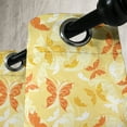 thumbnail image 4 of Ambesonne Yellow White Grommet Curtain, Swirled Butterfly, 50" x 54", Earth Yellow Orange, 4 of 6