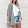 thumbnail image 2 of UYISJ Womens Crochet Cardigan Sweater Boho Solid Color Oversized Fall Cardigans Open Front Long Sleeve Outerwear Gray L, 2 of 8