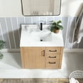 thumbnail image 4 of Vinnova San 36" Single Sink Wood Bath Vanity with Grain Stone in Brown/White, 4 of 16