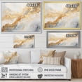 thumbnail image 4 of Designart "Magic Marble Geode In Gold And White III" Abstract Marble Wall Art Living Room, 4 of 7