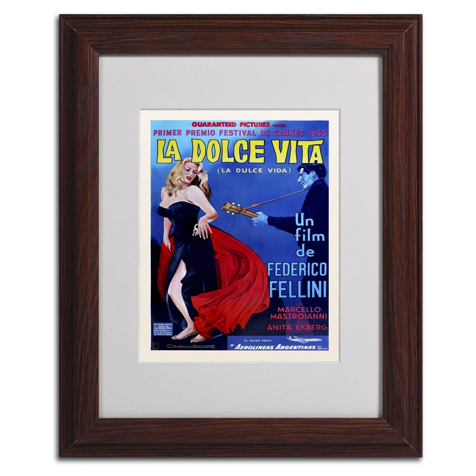 Matted art under acrylic in a wood frame