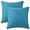 Blue, variant on REGALWOVEN Linen Farmhouse Decorative Throw Pillow Covers Rustic Square Cushion Covers Set of 2 for Home Sofa Couch Black 18" x 18"