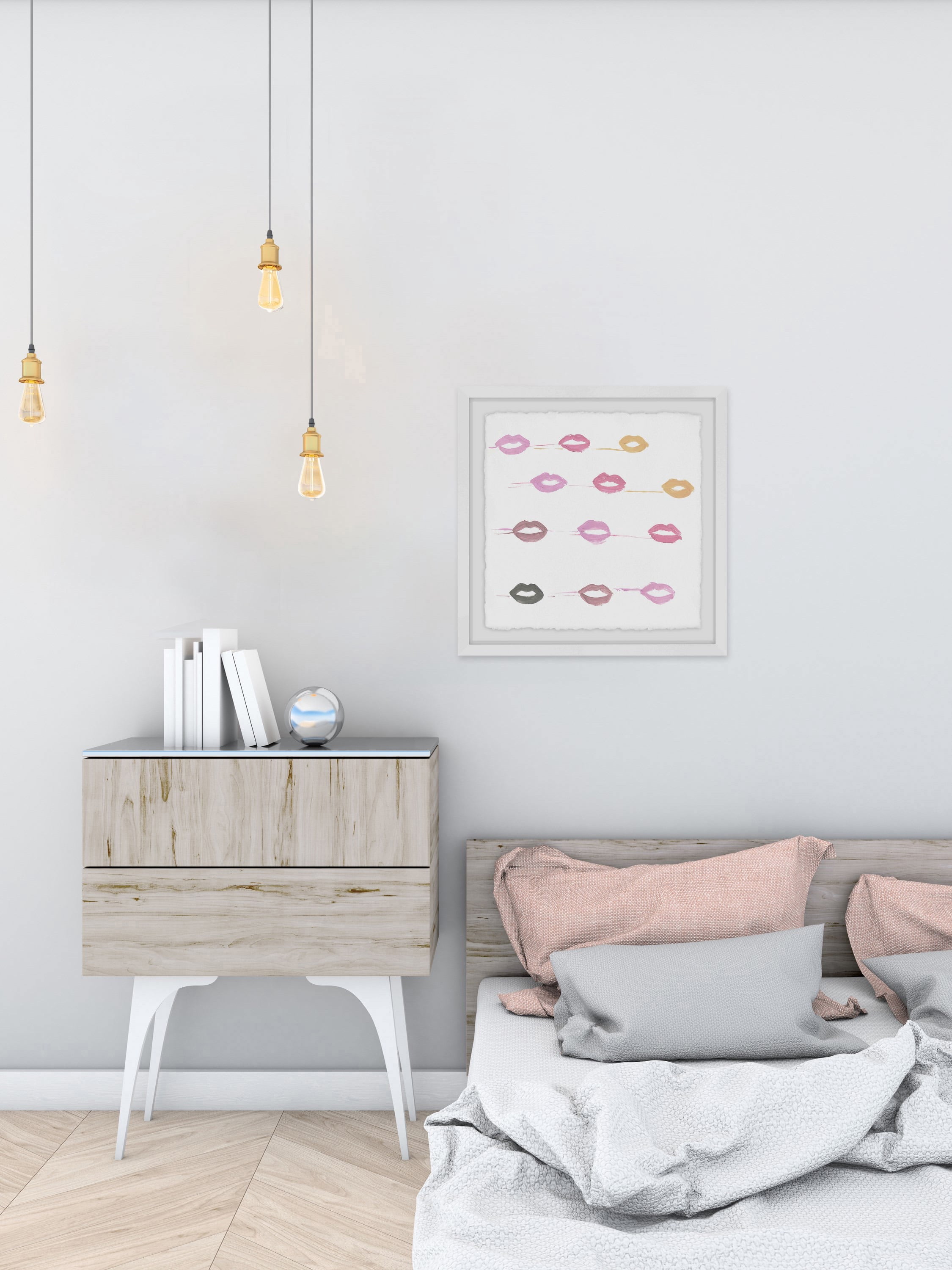Flying Lips II Framed Painting Print