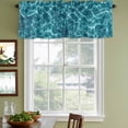 thumbnail image 4 of 2 Pack Valances for Windows, Teal Green Ocean Waves Window Valances for Living Room/Bedroom/Bathroom, Summer Sea Pool Light Filtering Kitchen Curtain Valance Window Treatment 60"W x18" L, 4 of 9