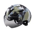 thumbnail image 1 of Casco de bicicleta Casco de bicicleta Correa de barbilla ajustable Visera extraíble ligera Verde, 1 of 9