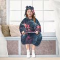 thumbnail image 7 of FORMRS Wearable Blanket Hoodie with Sleeves for Kids Cozy Flannel Sweatshirt, Glowing Jellyfish, 7 of 7