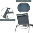 thumbnail image 4 of DUOSONG Patio Chaise Lounge Set, 3 Pieces Adjustable Backrest Pool Lounge Chairs Steel Textilene Sunbathing Recliner With Headrest (Grey,2 Lounge Chair+1 Table) Grey Steel Garden & Outdoor Outdoor &, 4 of 5