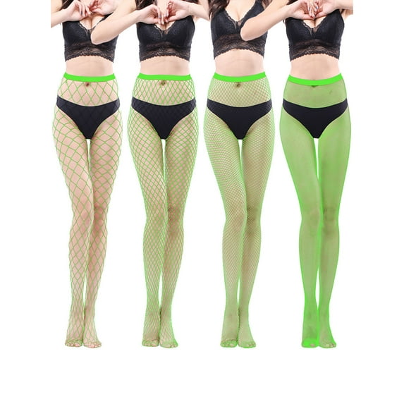 Grianlook Women Pantyhose See Through Mesh Sexy Fishnets Stockings Chic Charming High Waist High Thigh Stockings