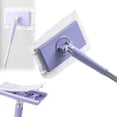 thumbnail image 1 of Automatic Cloth Changing Mini Mop Flat Mop with Stainless Steel Handle Reusable Washable Mop Pads for Hardwood Laminate Tile Cleaning Violet 1 Set, 1 of 6