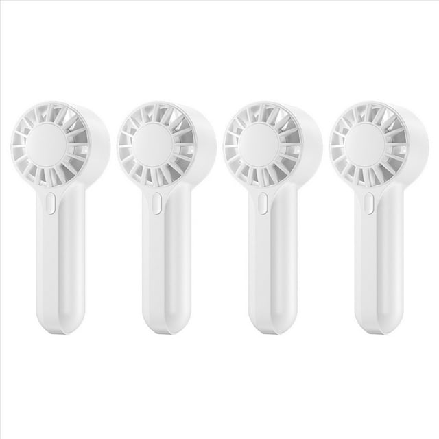 4X Mini Ventilador de Mano Recargable por USB, Ventilador Pequeño Portátil de Mano con Flujo de Aire Grande de Alta Velocidad para Exteriores