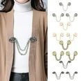 thumbnail image 5 of 3Pcs Fashion Pin Jewelry Cloak Brooch Sweater clip Chain Cardigan Clip Waist clip Pointed clip 9, 5 of 8
