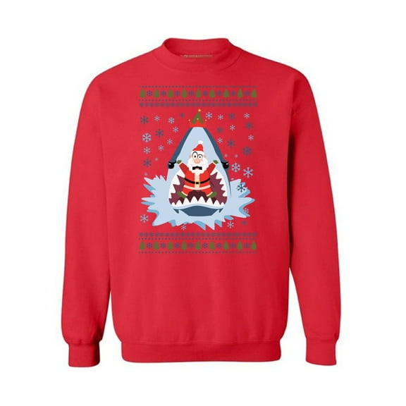 Awkward Styles Christmas Sweater Christmas Sweater Santa in Shark Christmas Sweatshirt