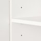 Armadio shabby chic pino massello bianco 4 ante con specchio