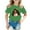 Z-Green200, variant on JIAYUE Girls Shirts Kid Cute Character Print Round Neck Short Sleeve Summer Casual Relaxed Fit Leisure Children Tops