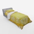 thumbnail image 3 of Ambesonne Yellow Bedding Set 4 Pcs, Floral Snowflakes, Queen, Yellow and White, 3 of 3