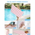 thumbnail image 3 of Pink Gingham Buffalo Check Beach Towels Blanket Soft&Absorbent Quick Dry Microfiber Pink White Plaid Pool Towels for Swimming ,Yoga, Sports, Gym, Camping,Large 30X60in,, 3 of 8