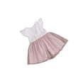 thumbnail image 3 of FOCUSNORM Robe d'Été pour Bébé, Manches à Volants Col Rond Dos en Dentelle Fermeture Éclair Robe TuTu, 3 of 5