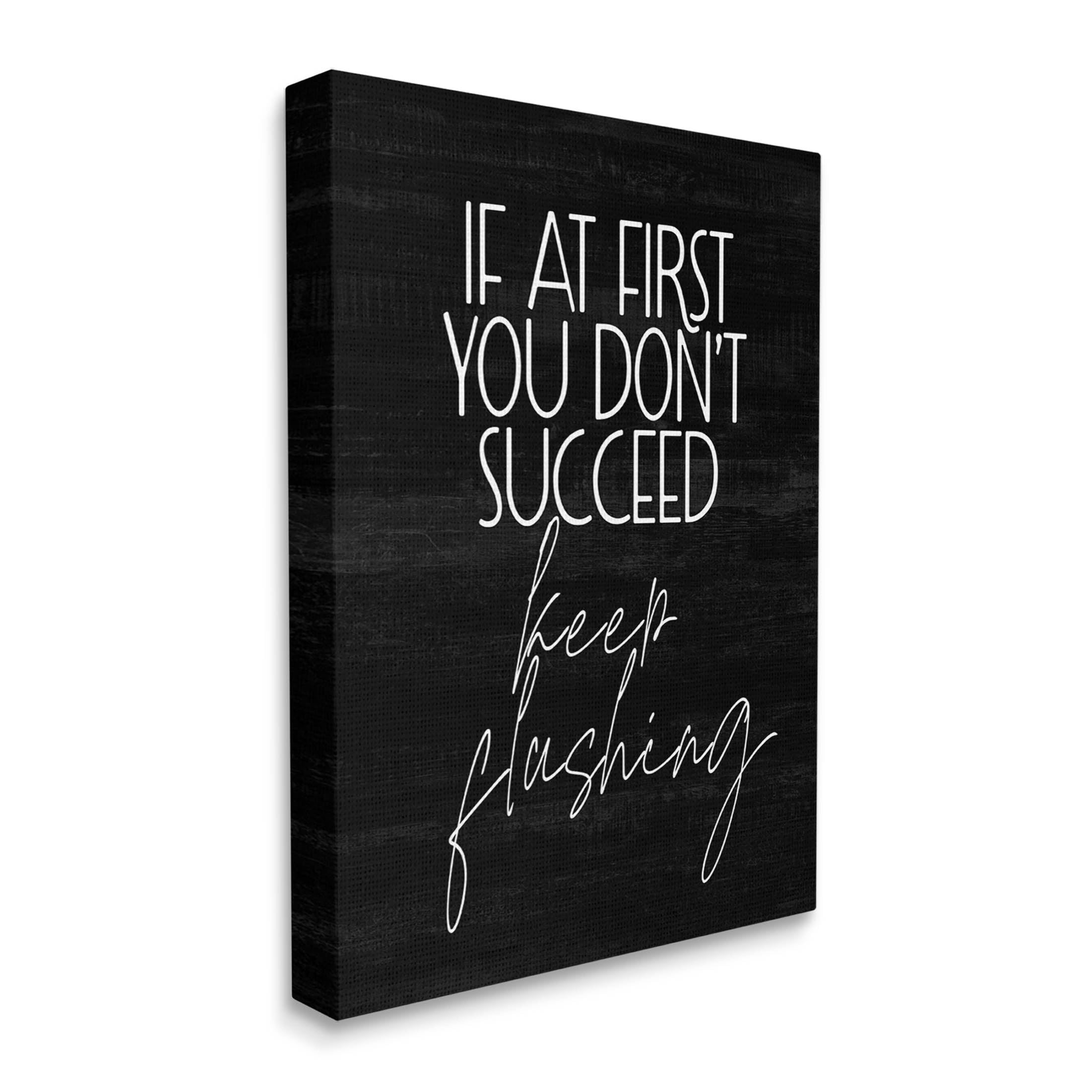Stupell Industries Keep Flushing Funny Bathroom Graphic Art Gallery Wrapped Canvas Print Wall Art, Design by Lil' Rue