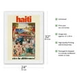 thumbnail image 2 of Haiti - Live the Difference! (Vive La Différence!) - Vintage Travel Poster by Andre Normil c.1970 - Japanese Unryu Rice Paper Art Print 24 x 32 in, 2 of 4