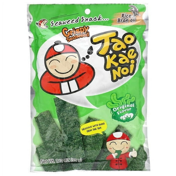 Tao Kae Noi, Crispy Seaweed Snack, Original, 1.12 oz Pack of 2