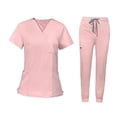 thumbnail image 1 of Conjunto de uniforme médico premium: conjunto superior e inferior para profesionales de la salud. Rosa S, 1 of 9