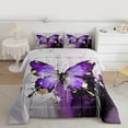 thumbnail image 2 of Manfei Dreamy Purple Butterfly Bedding Comforter Set for Female, Oil Printing Twin Comforter Sets, Romantic Animal Reversible Bedding Set, Ultra Soft Home Decor, 2pcs, 2 of 8