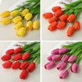 thumbnail image 3 of Artificial Tulip Flower Real Touch Flower Bouquet Wedding Decoration Home Decor, 3 of 9