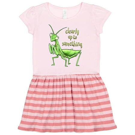 

Inktastic Praying Mantis- Clearly up to Something Gift Toddler Girl Dress