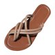 thumbnail image 1 of Bmisegm Ladies Summer Fashion Simple Solid Colour Open Toe Flat Bottom Slip Beach Outside Wear Large Size Sandals Slippers Sandals Women Summer Khaki 9, 1 of 8