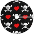 thumbnail image 1 of FMSHPON White SkullsRed Hearts Xmas Christmas Tree Skirt Stand Mat for Holiday Party Decoration Indoor Outdoor 36 inches, 1 of 6
