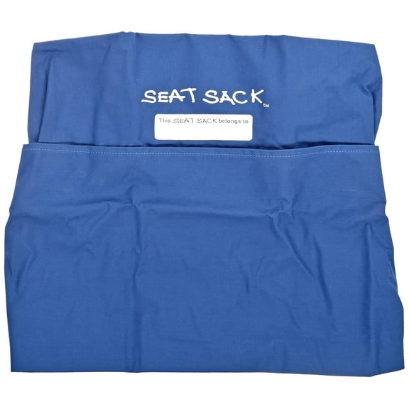Seat Sack Elastic Back Storage Pocket, 12 to 17 Inches, Blue